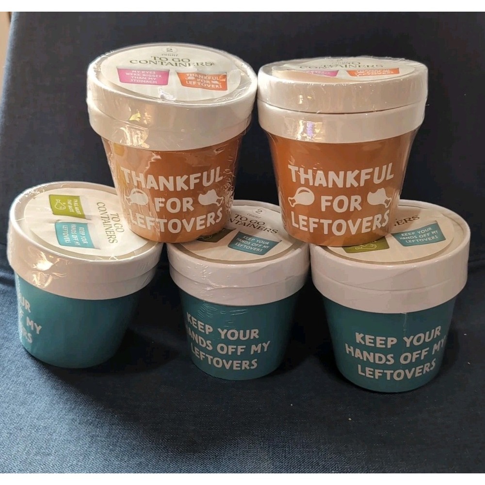 New Target Bullseye Playground Thanksgiving To Go Containers Set of 10